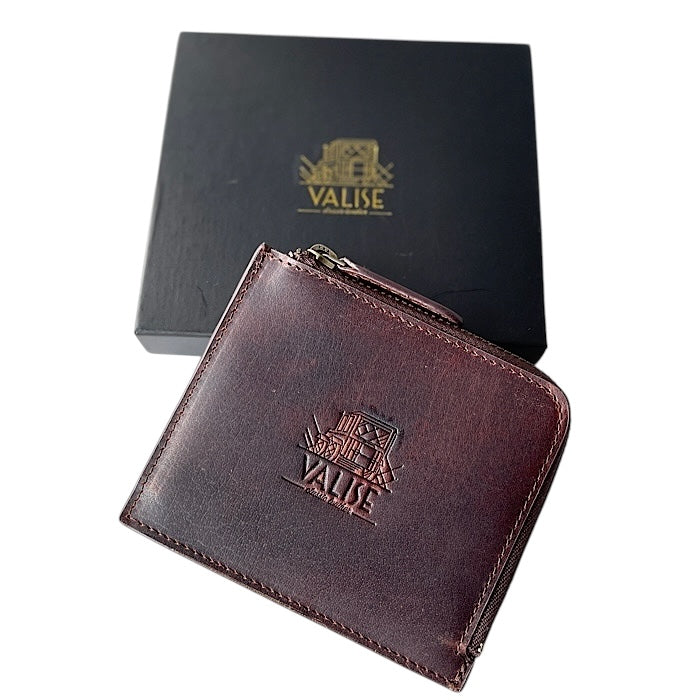 Valise coin card case antique brown