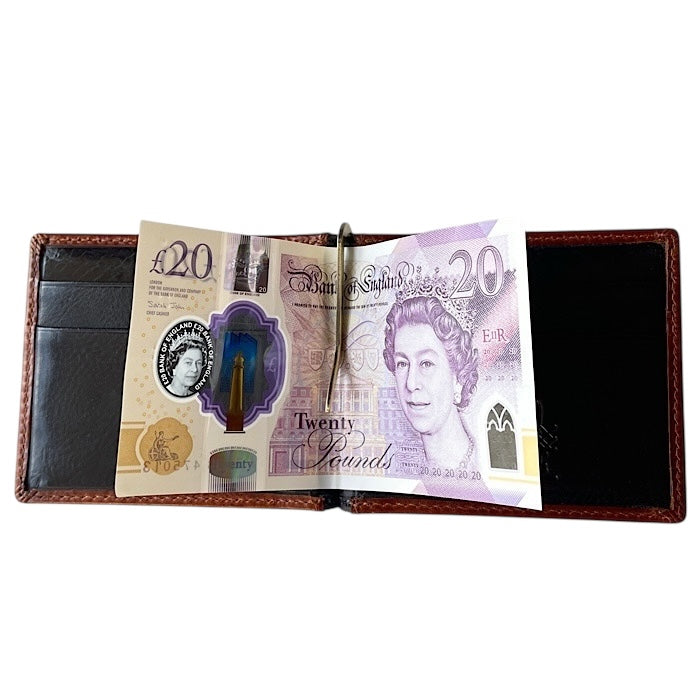 Money Clip Cognac/Navy