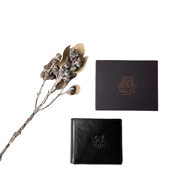 二つ折り財布II ブラックBuff