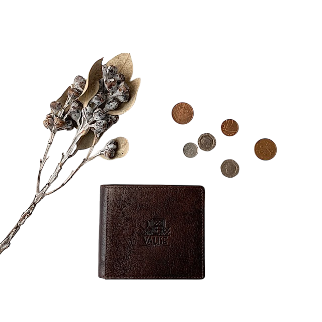 二つ折り財布II マホガニーブラウン