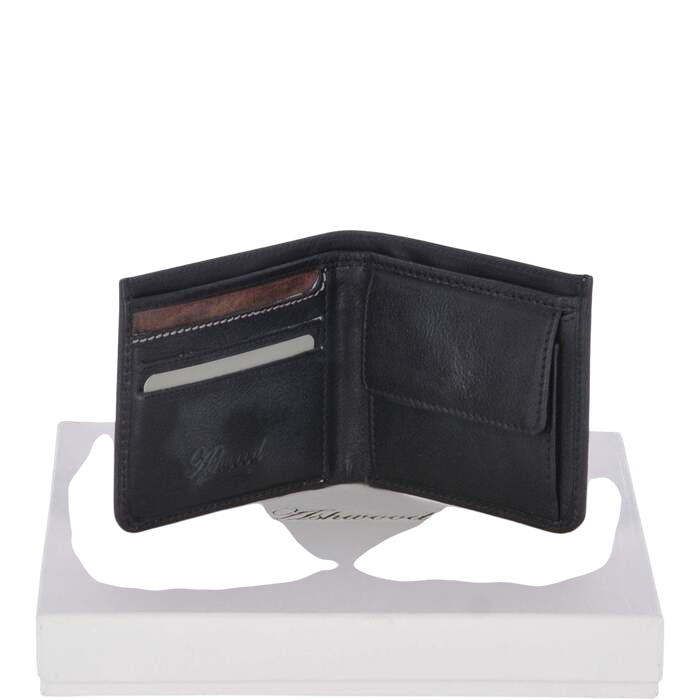 Ashwood レザーウォレット Black