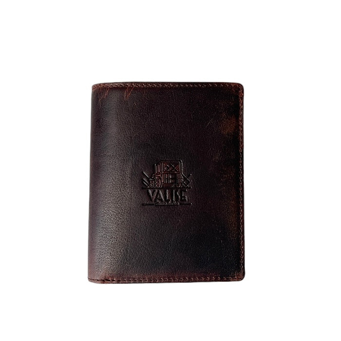 二つ折りミニ手帳型財布 アンティークブラウン