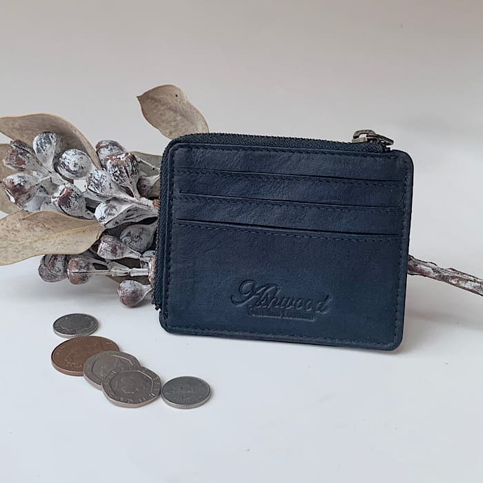 牛革コインケース Navy