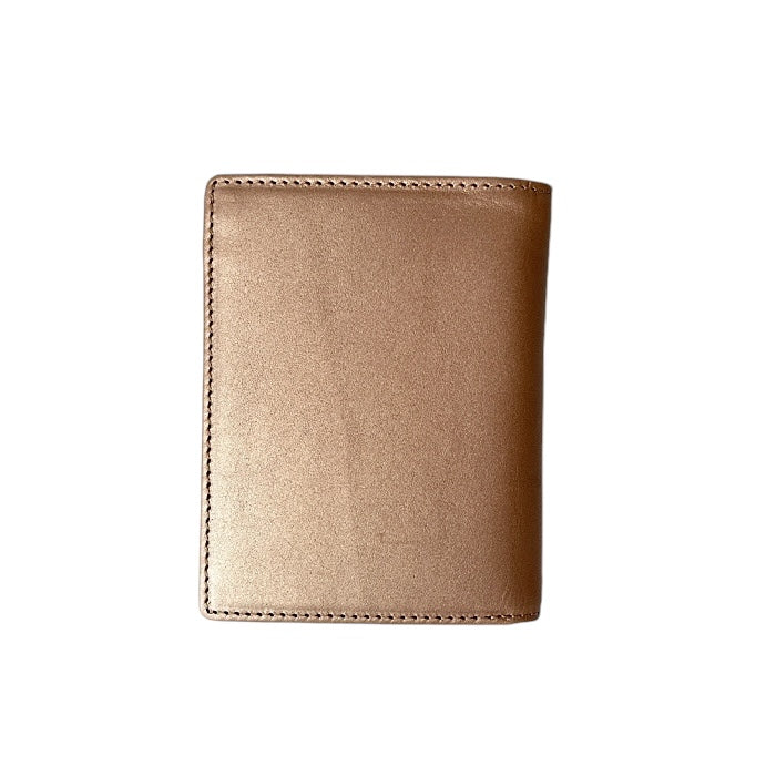 二つ折りミニ手帳型財布 シャンパンゴールド