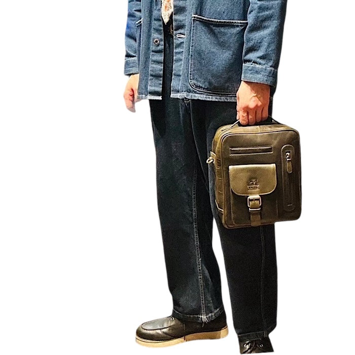 TALL ボックスサッチェル レーシンググリーン