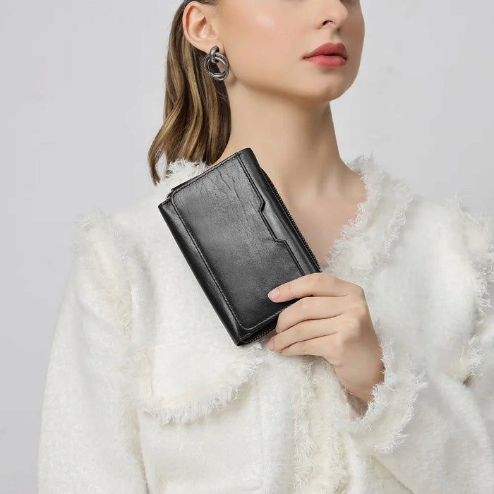 Primehide 三つ折りレザーウォレット 25713 Black
