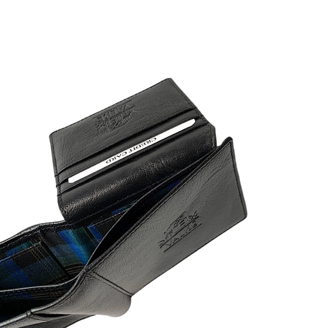 二つ折り財布II ブラックBuff