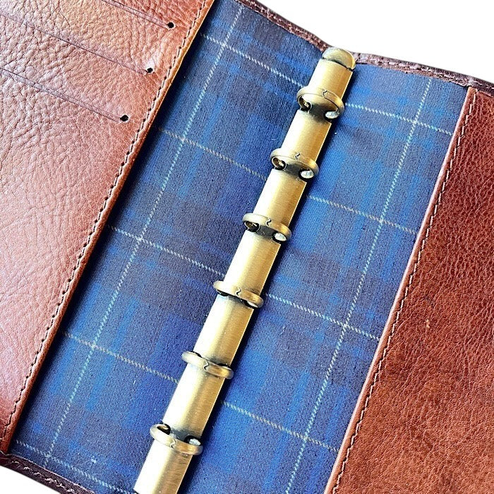 System Planner | A6 | 6-Ring, Brown/Cognac