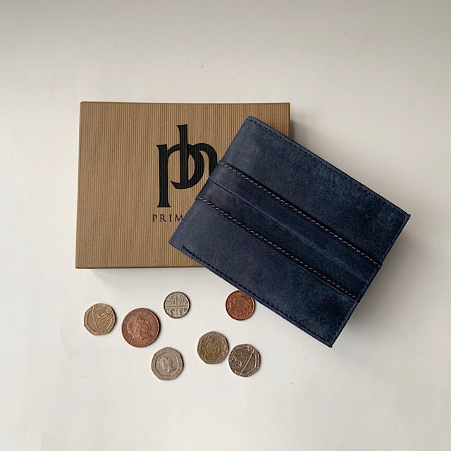 PrimeHide レザーウォレット Navy