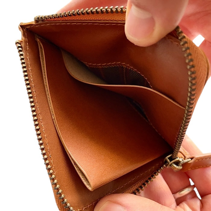 Valise Coin Card Case, Golden Tan