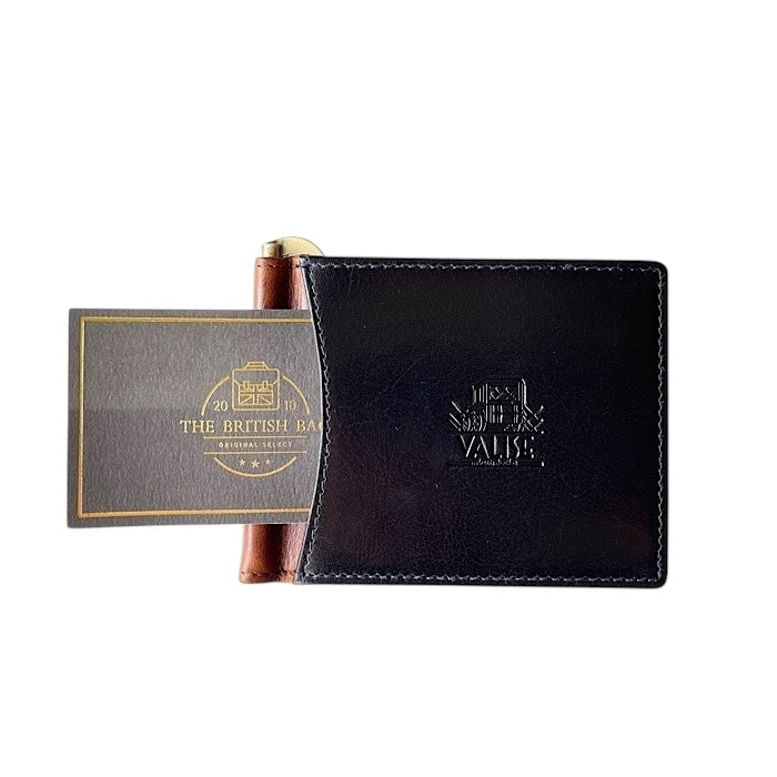 Money Clip Navy/Cognac