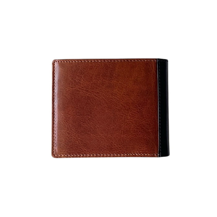 Bifold wallet Cognac/Navy