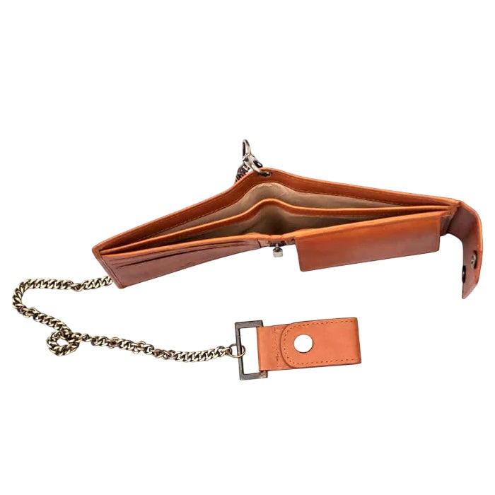 Primehide レザーバイカーウォレット 8201 Tan