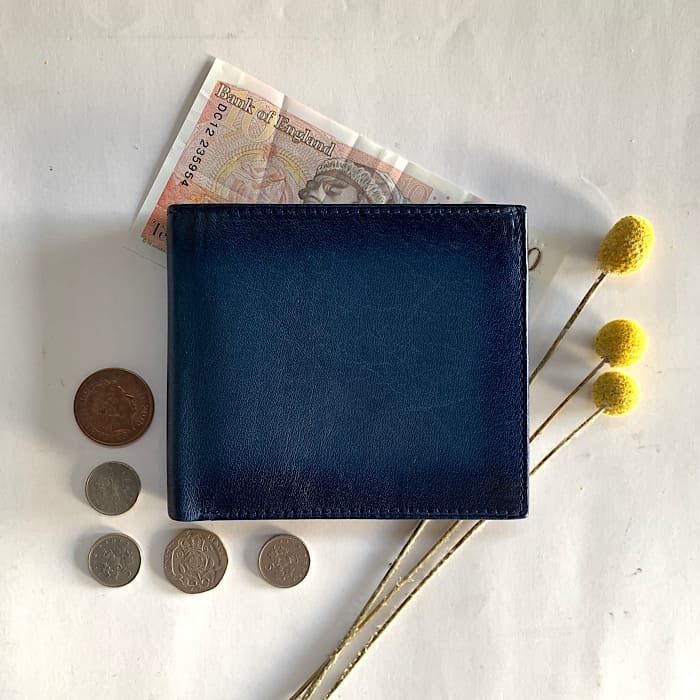 PrimeHide レザーウォレット Blue