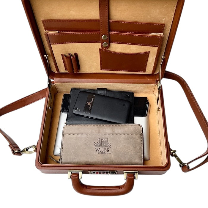 Medium ブリーフケース ゴールデンタン