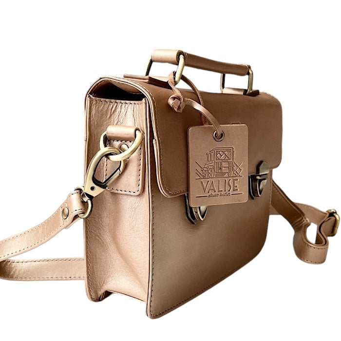 Mini サッチェル シャンパンゴールド