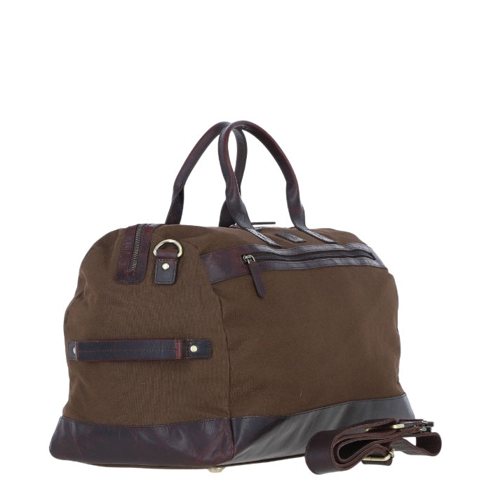 FEN-757 Brandy/Green キャンバス&レザー