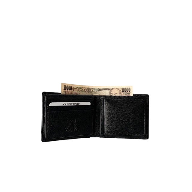 二つ折り財布II ブラックBuff