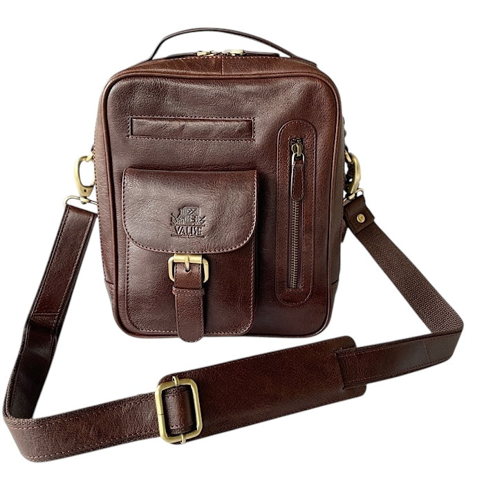 TALL ボックスサッチェル マホガニーブラウンサッチェル