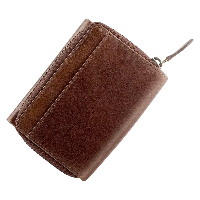Primehide 三つ折りレザーウォレット 25713 Brown