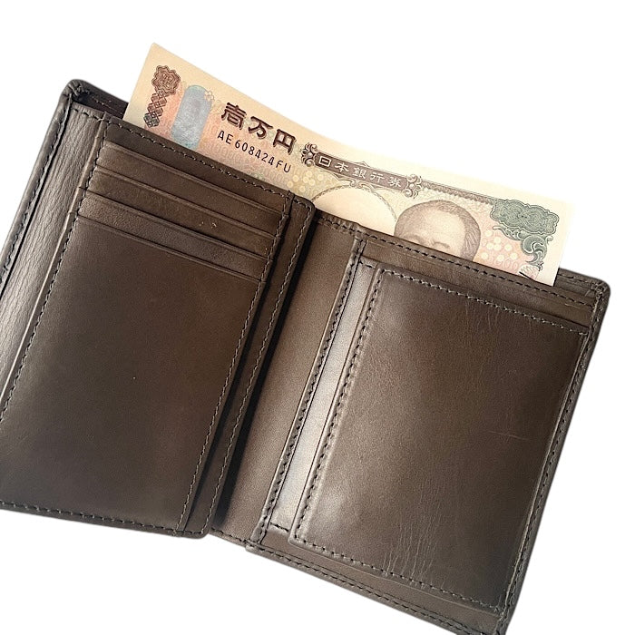 二つ折りミニ手帳型財布 レーシンググリーン