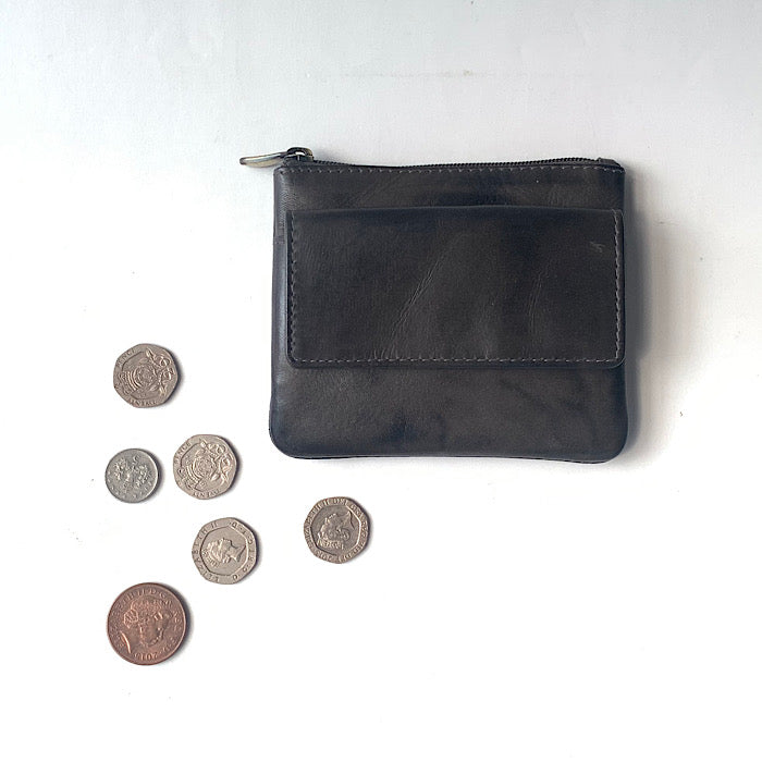 PrimeHide レザーコインケース Black