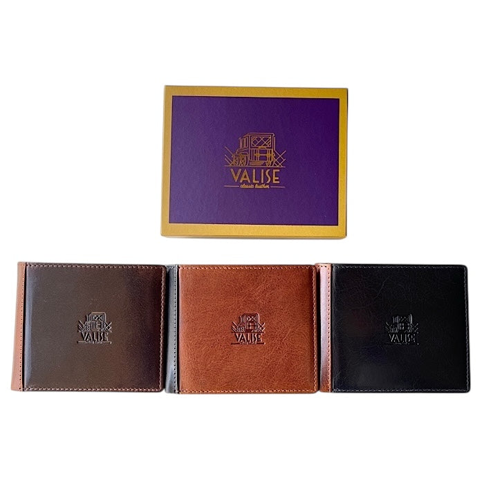 Bifold wallet Cognac/Navy