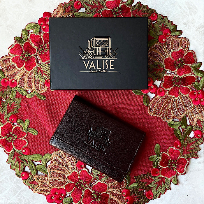 Valise名刺入れ マホガニーBuff