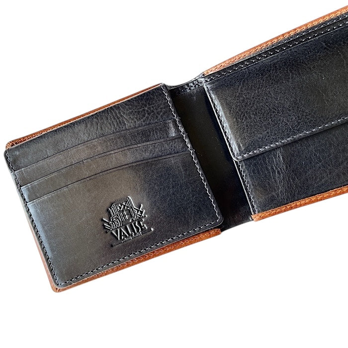 Bifold wallet Cognac/Navy