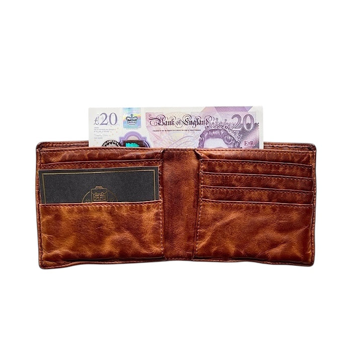 Bifold Wallet (No Coin Case) Dessert Tan