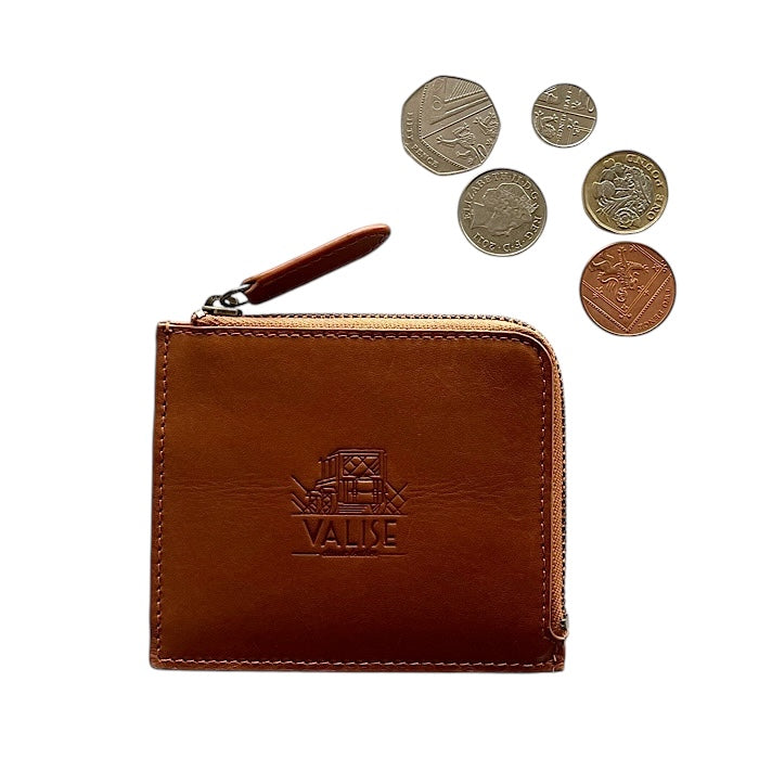 Valise Coin Card Case, Golden Tan