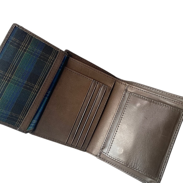 二つ折りミニ手帳型財布 レーシンググリーン