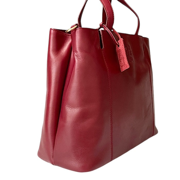 Medium 2wayトート ブラックチェリー