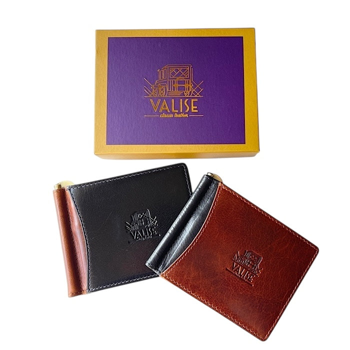 Money Clip Cognac/Navy