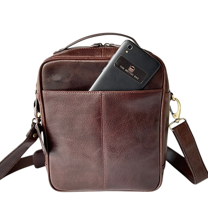 TALL ボックスサッチェル マホガニーブラウンサッチェル