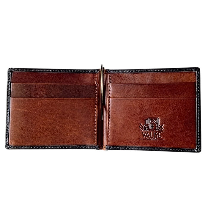 Money Clip Navy/Cognac