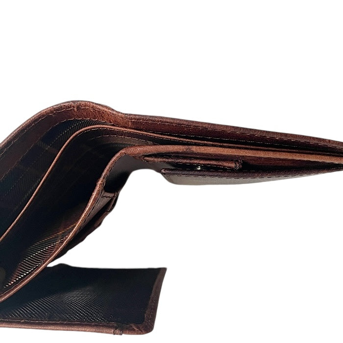 二つ折りミニ手帳型財布 アンティークブラウン