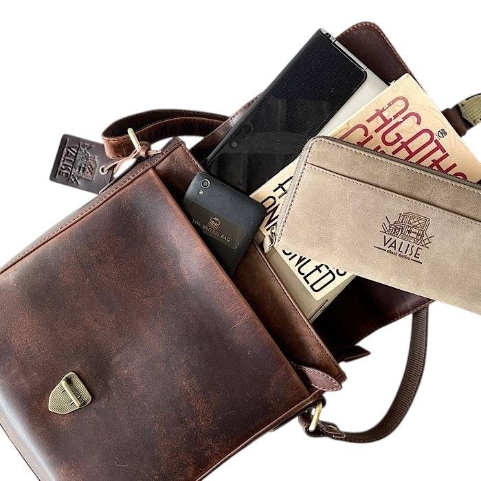 Tall Shoulder Bag S Antique Brown