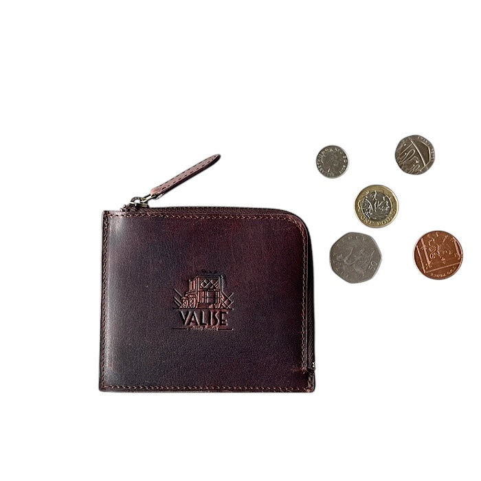 Valise coin card case antique brown