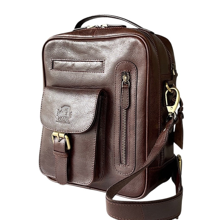 TALL ボックスサッチェル マホガニーブラウンサッチェル