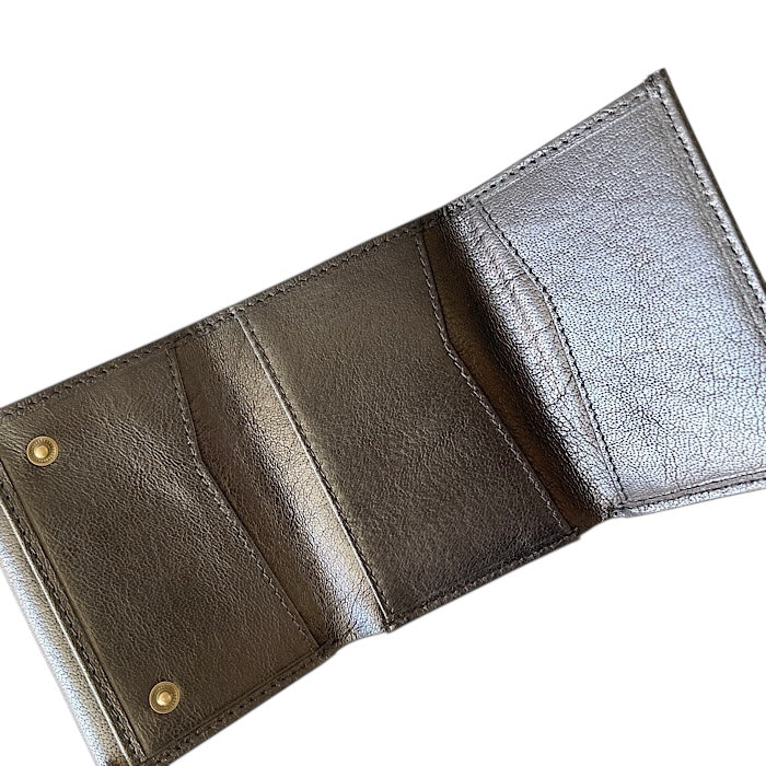 三つ折り財布 ブラックBuff