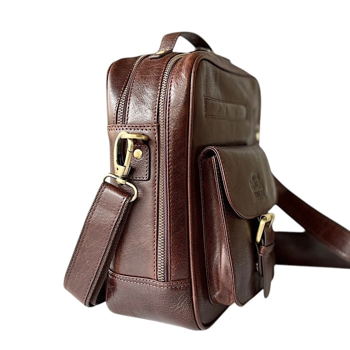 TALL ボックスサッチェル マホガニーブラウンサッチェル