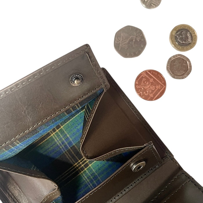 二つ折りミニ手帳型財布 レーシンググリーン