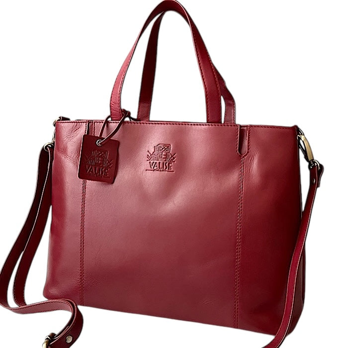 Medium 2wayトート ブラックチェリー