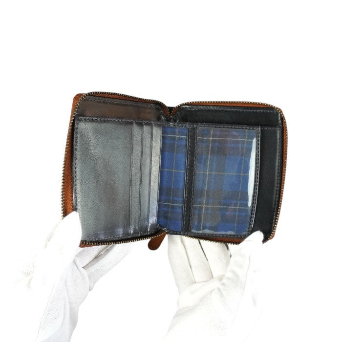 Zip Card/Note コニャック/ネイビー