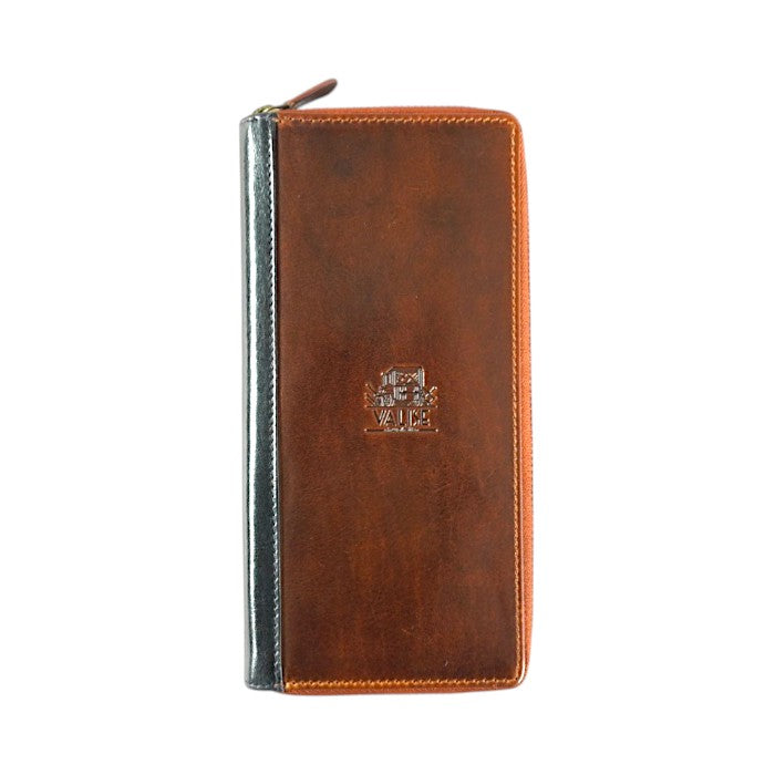 Zip Long Purse コニャック / ネイビー