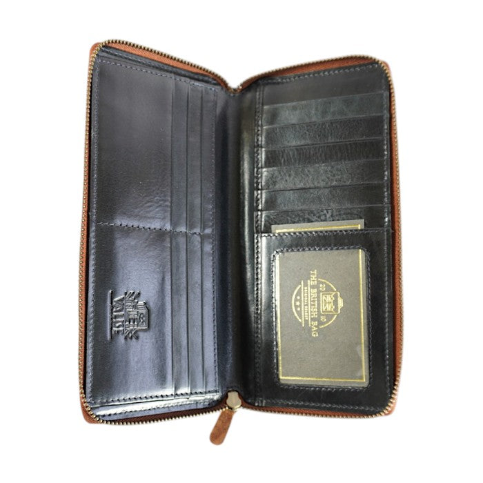 Zip Long Purse コニャック / ネイビー