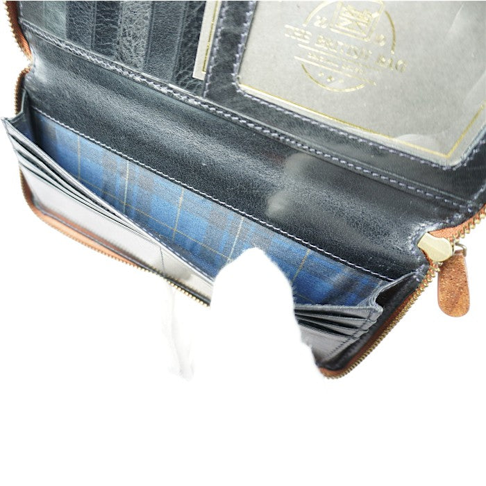 Zip Long Purse コニャック / ネイビー