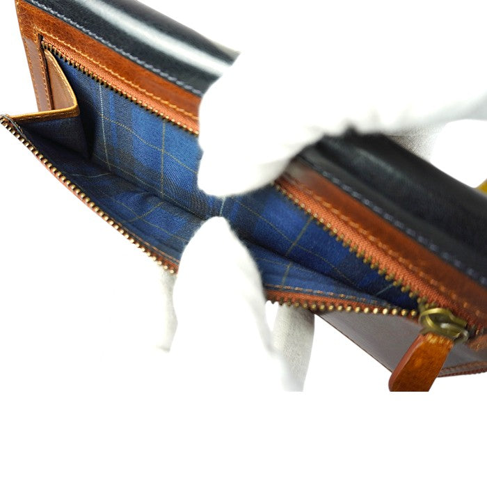 Zip Long Purse コニャック / ネイビー