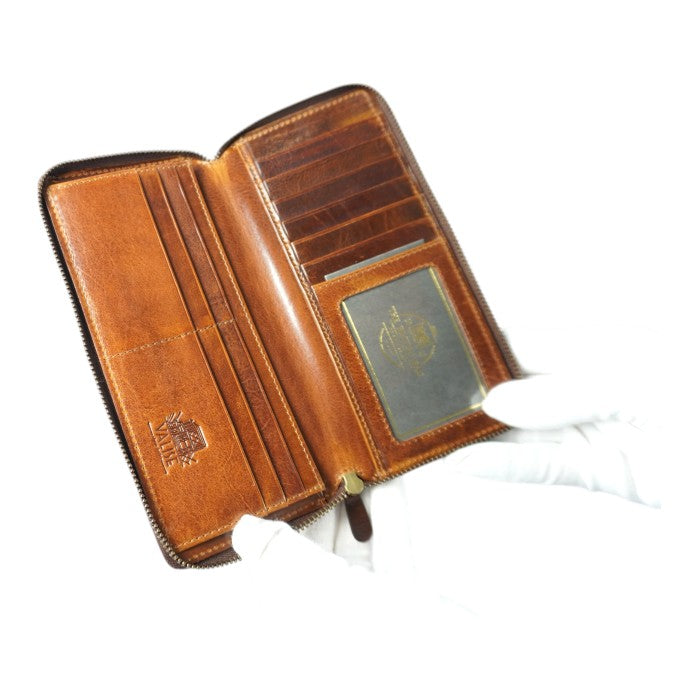 Zip Long Purse ブラウン/コニャック